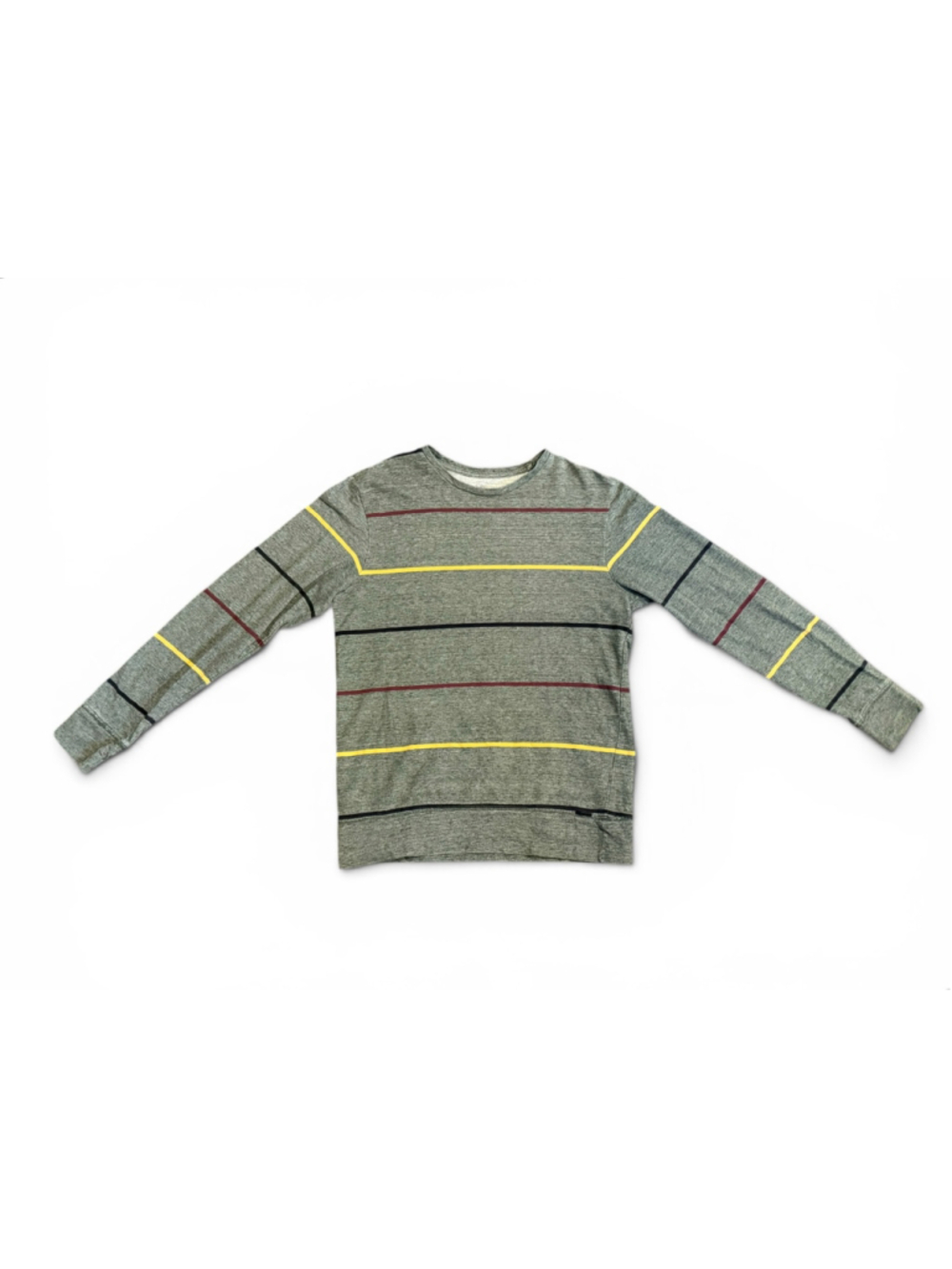 On The Byas Men’s Medium Green Striped Crewneck Sweater Pullover Casual - Picture 3 of 7